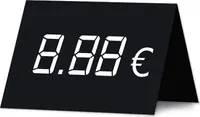 PRICARO Preisschild "Einstellig" schwarz, 50 Stück