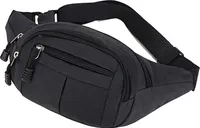 Bauchtasche für Herren & Damen – Laufgürtel mit Tasche, Sport- & Freizeit-Hüfttasche, geeignet für Reisen und Fahrradfahren Schwarz Retoo