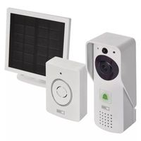 EMOS GoSmart Video-Türklingel mit WiFi und App, drahtlose Smart Home Videoklingel mit 1080p Kamera, Klingel und Solarpanel, Türschloss-Steuerung, H4030