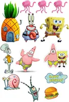 SpongeBob SquarePants Cake Topper 13 Stück Tortenaufleger Geburtstag, Oblaten