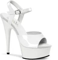 DELIGHT-609 Damen Sandale von Pleaser, Weiß  , EU 36, US 6