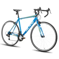 HILAND 28 Zoll Rennrad Herren, 14 Gänge Shimano Geschwindigkeiten, Stahl 700c City Commuter Fahrrad Damen,54cm Rahmenhöhe,Blau