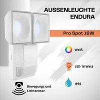 Ledvance LED Außenleuchte Endura Pro Spot Sensor weiß