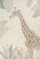 Kinderzimmer Babyzimmer Teppich Giraffenmuster Creme