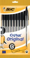 Biotusze BIC Cristal, czarne, w opakowaniu po 10 sztuk