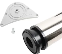 Tischbein 80mm Durchmesser Höhe 870 mm in edelstahl optik Tischfuß Möbelfuss