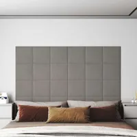 Maison Exclusive Nástěnné panely 12 ks světle šedé 30 x 30 cm samet 1,08 m²