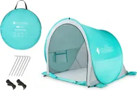 Outtec® beach shell with UV protection - pop up stan, ochrana proti slunci, ochrana proti větru, plážový stan s pytli na písek - pro miminka, děti a dospělé