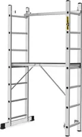 Drabest - Viacúčelový rebrík + lešenie BASIC - Rebríkové lešenie 2x7, nosnosť plošiny: 150 kg, rozmery plošiny 33x114 cm