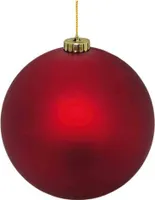 2x Weihnachtskugeln Christbaumkugeln XL aus Kunststoff rot matt Ø15cm