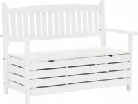 Kondela Gartenbank mit Stauraum Dilka 124 cm - Weiß