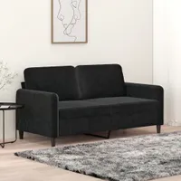 2-Sitzer-Sofa Schwarz 140 cm Samt 359447