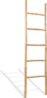 vidaXL Drabinka na ręczniki z 5 bambusowymi szczeblami 150 cm