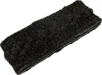 Handgestricktes Stirnband Gerda mit Zopfmuster - Farbe: Schwarz