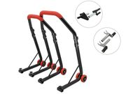 SEFIS D18 Motorradständer Set Vorder- und Hinterrad - rot - V-Aufnahme / 2in1