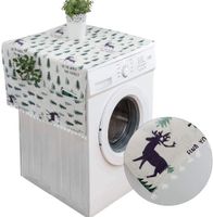 Baumwoll Leinen Waschmaschine Staubschutz mit Aufbewahrungstasche Waschmaschinen Staubschutz Multifunktionale Waschmaschine Staubdichte 130 x 55 cm Grau Kühlschrank Staubschutz 