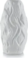 HowHomely Keramikvase - Stilvolles Design für Ihr Zuhause - Weiß - Höhe 29,5 cm