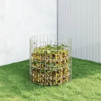 vidaXL Zahradní kompostér Ø50x50 cm Pozinkovaná ocel