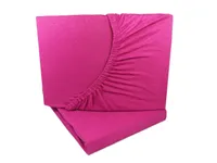2er Set Jersey Spannbettlaken Pink / Magenta 90x200 - 100x200 cm 100% Baumwolle