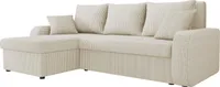 MIRJAN24 Ecksofa Kris Cord, Stilvoll Eckcouch mit Bettkasten und Schlaffunktion, L-Form Couch, Schlafsofa (Farbe: Poso 100)