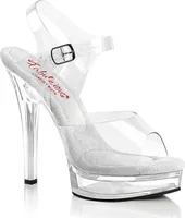 MAJESTY-508 Fabulicious komfortable Damen High Heels transparente Plateausandaletten