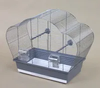 Vogelkäfig Beta Chrom grau Vogelheim für Sittiche