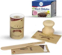 Lebkuchenglocke | Premium Backset 7 cm | inkl. Spatel und Oblaten | ideale Lebkuchenform, auch als Makronenmacher