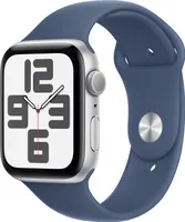 Apple Watch SE GPS 44mm Silver Aluminium Case mit Denim Sport Band