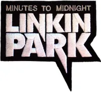Linkin Park - Nažehlovací nášivka "Minutes To Midnight", tkaná látka RO11855 (jedna velikost) (černá/bílá)