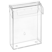 DIN A5 Prospektbox mit Deckel wetterfest im Hochformat zur Wandmontage / Prospekthalter / Aussen / Outdoor / Prospektständer / Flyerbox / Flyerhalter