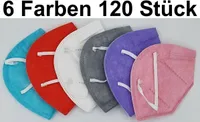 Set 120x FFP2 Atemschutzmaske Mundschutz 5 lagig jede Farbe 20 Stück türkis rosa grau blau violett rot schutz e Masken Mund Nase