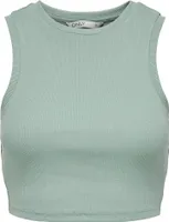 Only Vilma ärmelloses T-shirt Grün L Frau Grün L