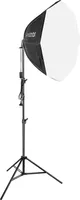 Andoer Studio-Fotografie-Softbox-Set mit 70 cm/28 Zoll Octagon-Fotografie-Softbox x 1 + 2,1 m Metallstativ x 1 fuer Live-Streaming, Portrait, Produktfoto, Video
