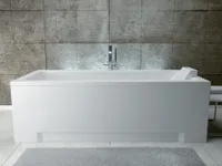 Badewanne MODERN 160x70 mit Füßen , mit Siphon (ohne Schürze)+weiße Kopfstütze GRATIS