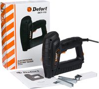 Defort DET-110 leistungsstarker Elektrotacker 20 S/min geeignet für Klammern und Nägel