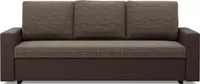 Sofa 3-Sitzer  mit Schlaffunktion, Braun + Braun