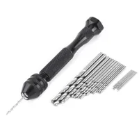 0.3–3.6 mm Griffbereich, Spannfutter, Handspiralbohrer mit 25 HSS-Bohrern, Holzbohrwerkzeug