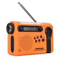 2000mAh Solar Radio, Multifunktion Tragbares Outdoor Radio Kurbelradio mit AM/FM/SW Wetter Radio, Notfall SOS Alarm