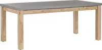 BELIANI Zahradní jídelní stůl šedý beton akátové dřevo 180 x 90 cm 6 místný voděodolný