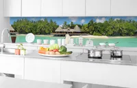 Küchenrückwand Folie selbstklebend HAFENDAMM 350 x 60 cm - Klebefolie - Dekofolie - Spritzschutz für Küche -