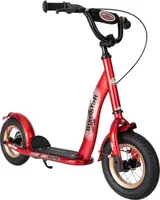 BIKESTAR Tretroller Kinderroller ab 4 - 5 Jahre | 10 Zoll Classic Edition | Rot