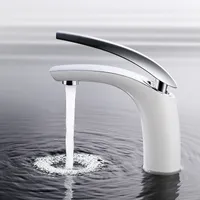 Homelody Waschtischarmatur Weiß,Waschbeckenarmatur,Waschbecken   Wasserhahn,Bad Mischbatterie Waschtisch，Badarmatur Einhebelmischer für Badezimmer