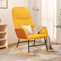 vidaXL Houpací křeslo Hořčicově žlutá tkanina