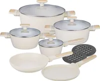 12-Teilige Topfset Kochtopfset Geschirrset Mit Marmorierter Antihaftbeschichtung Klausberg Kb-7833