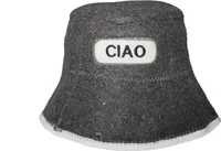 Saunahut mit " CIAO " Stickerei, aus Filz (Filzkappe, Saunamütze) 100%Filz Profi