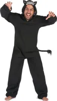 Panther-Kostüm für Herren Tierkostüm schwarz-grau