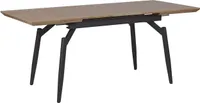 BELIANI Rozkladací jedálenský stôl tmavé drevo čierna MDF kov 140/180 x 80 cm obdĺžnikový tvar pre 6 osôb moderný štýl kuchyňa jedáleň
