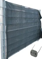 Zaunblende Schattiernetz Tennissichtschutz Sichtschutz Zaunblende Windschutz Netz Bauzaun anthrazit 1,2 x 25m TOP MULTI