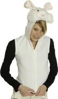 K31292120-36-40-A weiß Damen Hasenweste Hase Hasenkostüm Gr.36-40