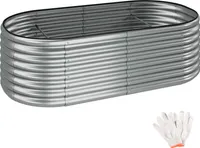 Hochbeet Flormma, 942l, verzinkt, 200x100x60cm - silber